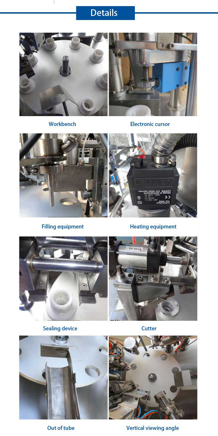 Tube filling and sealing machine (4)